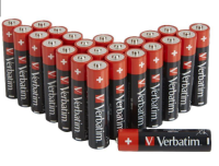 Verbatim Boîte de 24 piles Alkaline, Micro, AAA, LR03, 1.5 V