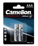 Camelion Pack de 2 piles Lithium LR03 Micro AAA