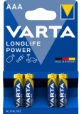 Varta Pack de 4 piles Alkaline, Micro, AAA, LR03, 1.5V - Longlife Power