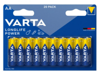 Varta Pack de 20 Alkaline, Mignon, AA, LR06, 1.5V Longlife Power