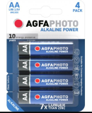 AGFAPHOTO Pack de 4 piles Power Alkaline Mignon AA