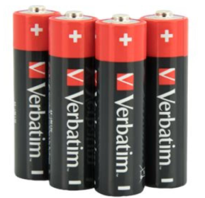 Verbatim Pack de 4 Piles Alkaline, Mignon, AA, LR06, 1.5V - Premium