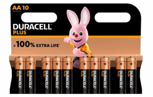 Duracell Pack de 10 Piles Alkaline, AA, LR06, 1.5V Extra Life, Blister