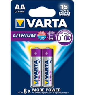 Varta pack de 2 piles Lithium Mignon AA FR06 1.5V Blister 06106 301 402