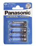 Panasonic Pack de 4 piles General R6 Mignon AA - Bleu