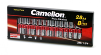 Camelion Pack de 28 + 8 piles Plus Alkaline LR6 Mignon AA