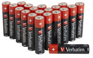 Verbatim Pack de 20 Piles Alkaline, Mignon, AA, LR06, 1.5V , Blister