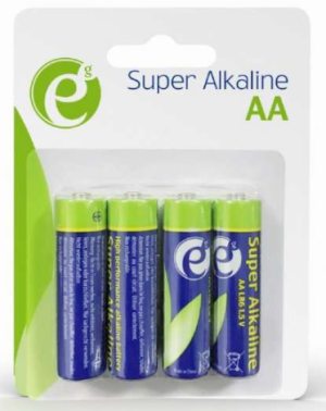 EnerGenie Pack de 4 Piles alcaline AA LR06 - EG-BA-AA4-01