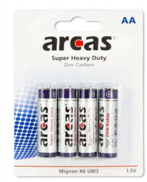 ARCAS Pack de 4 piles R06 Mignon AA