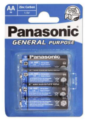 Panasonic Pack de 4 piles General R6 Mignon AA - Bleu