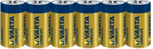 Varta Pack de 6 piles Baby C Alkaline LR14 1.5V Longlife 04114 101 306