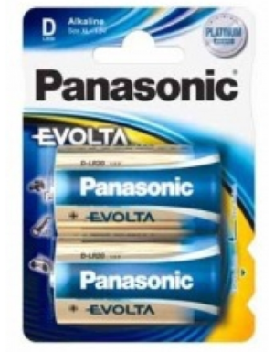 Panasonic Pack de 2 piles Alcaline Mono D LR20, 1.5V Blister LR20EGE/2BP