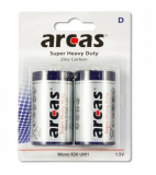 ARCAS Pack de 2 piles Super Heavy Duty Mono D LR20