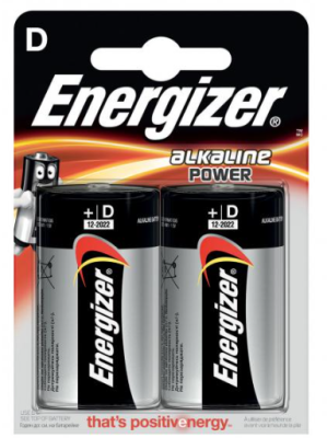 Energizer Paquet de 2 piles LR20 Mono D Alkaline Power