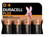 Duracell Paquet de 4 piles Alkaline Plus Extra Life MN1300/LR20 Mono D