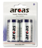 ARCAS Pack de 2 piles Super Heavy Duty Mono D LR20