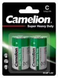 Camelion Paquet de 2 piles Super Heavy Duty Vert Baby C LR14