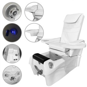 Pédispa Fauteuil Pédicure Massage Intégré BLANC