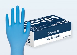 Gants jetables Nitrile bleus