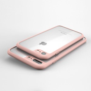 Destockage Coque en silicone bi matière contour couleurs pour Apple iPhone