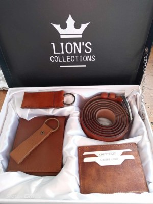 Coffret ceinture et accessoires habillement cuir homme