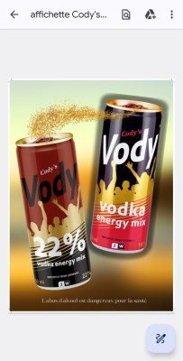 CODY'S vody vodka energy mix