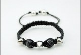 Grossiste bracelet shamballa spike rock