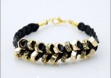 Grossiste bracelet shamballa boulon or