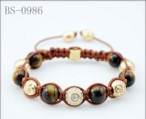 Grossiste bracelet shamballa eyes pearl agate cat's