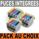 Lot de 12 cartouches compatibles Epson T0711 à T0714 lot T0715