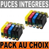 10 cartouches compatibles Epson T1811 à T1814 lot T1816