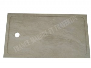 Travertin Beige Bac à Douche 140x80 cm