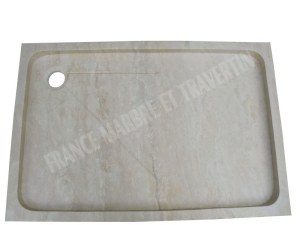 Travertin Beige Bac à Douche 120x80 cm