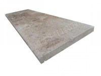 Travertin Beige Appui de Fenêtre 110x32 cm avec Goutte D'eau