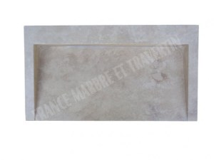 Travertin Classique Beige Évier Design 80x50 cm