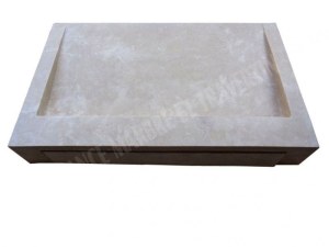 Travertin Classique Beige Évier Design 80x50 cm