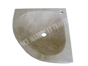 Travertin Beige Lave Main D'angle 40x40 cm