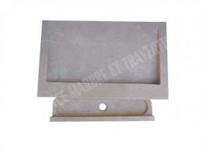 Travertin Classique Beige Évier Design 90x50 cm