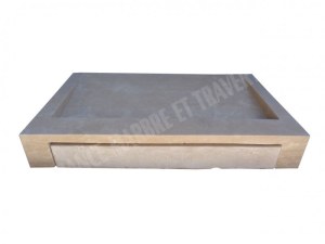 Travertin Classique Beige Évier Design 90x50 cm