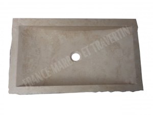 Travertin Classique Beige Evier 70x40 cm Eclate