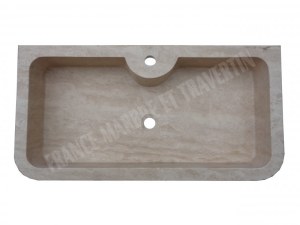 Travertin Classique Beige Évier 90x46 cm Place Robinet