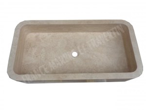 Travertin Classique Beige Évier 90x46 cm