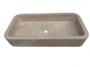 Travertin Classique Beige Évier 90x46 cm