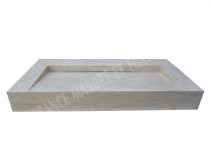 Travertin Classique Beige Évier Design 100x50 cm