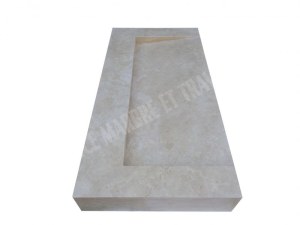 Travertin Classique Beige Évier Design 100x50 cm