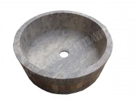 Travertin Silver Vasque Modèle Cylindre Mosaïque 2,3x4,8 cm