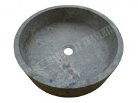Travertin Silver Vasque Modèle Cylindre Plat