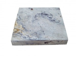 Travertin Silver Nez de Marche Droit 20,3x20,3 cm